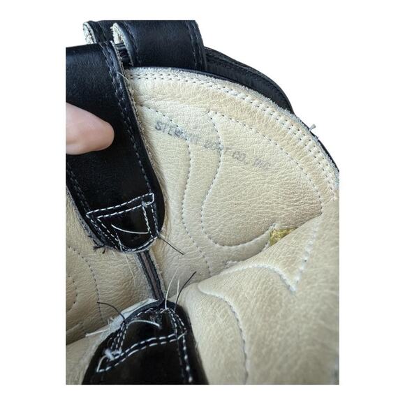 Vintage Stewart Boot Co Black Leather Western Cowboy Boot Men size 8.5 D - Picture 11 of 11